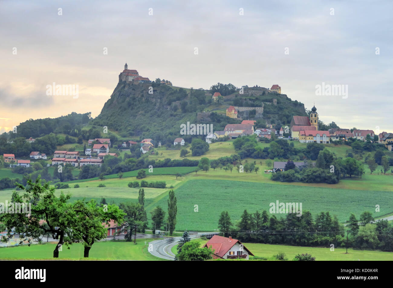 Château de riegersburg est administré par la famille princière du Liechtenstein et contient un musée Banque D'Images