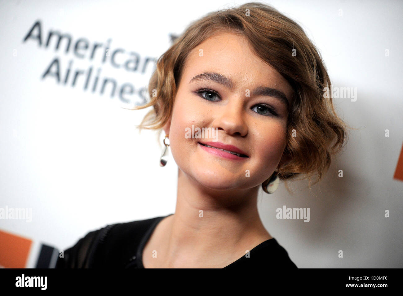 Millicent Simmonds assiste à la première de Wonderstruck lors du 55e Festival du film de New York à Alice Tully Hall le 7 octobre 2017 à New York. Banque D'Images