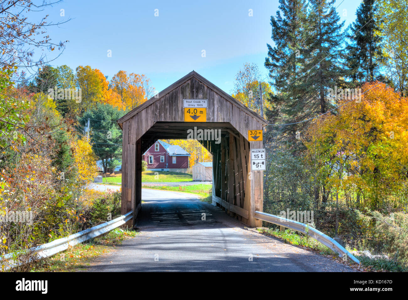 Trout Creek # 4 pont couvert, urney, Nouveau-Brunswick, Canada Banque D'Images