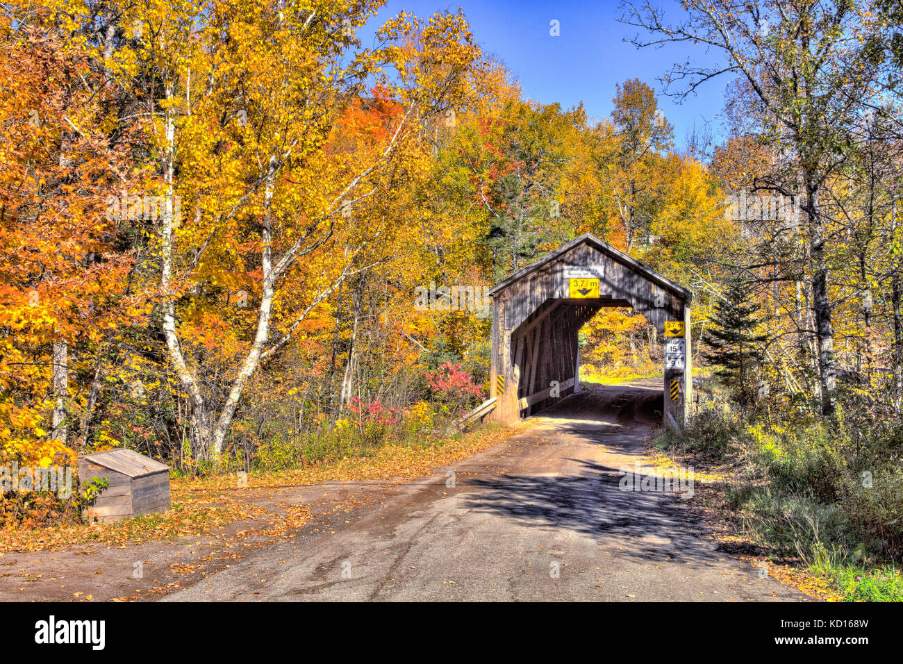 Trout Creek # 5 pont couvert, moores mill, Waterford, New Brunswick, canada Banque D'Images