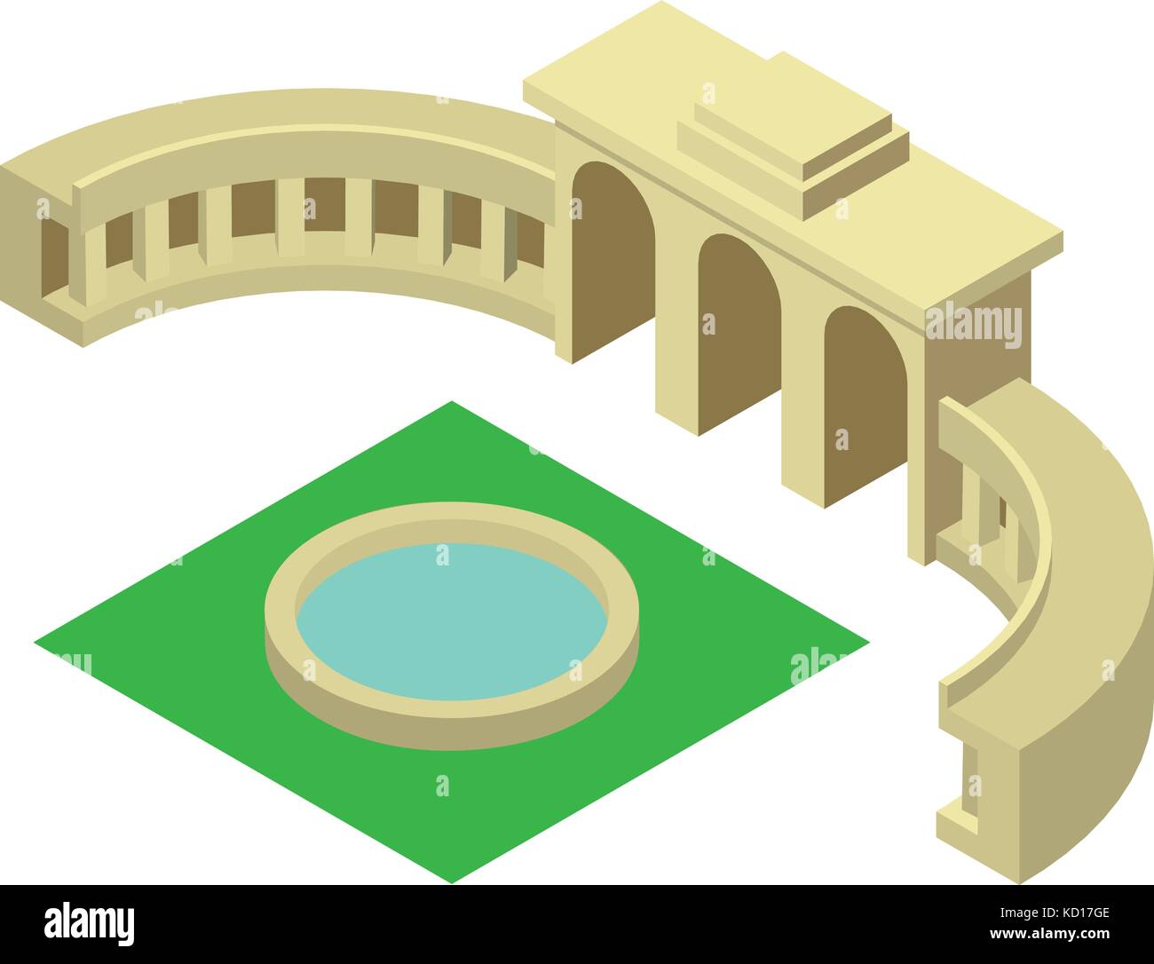 De triomphe en Belgique, l'icône de style 3D isométrique Illustration de Vecteur