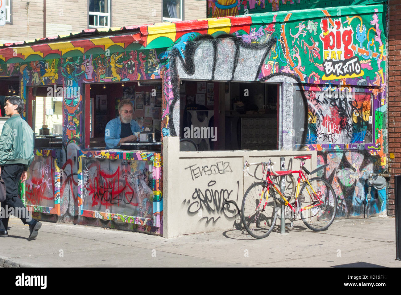 La Big Fat Burrito Restaurant sur Augusta St. dans Kensington Market, dans le centre-ville de Toronto, Ontario, Canada Banque D'Images