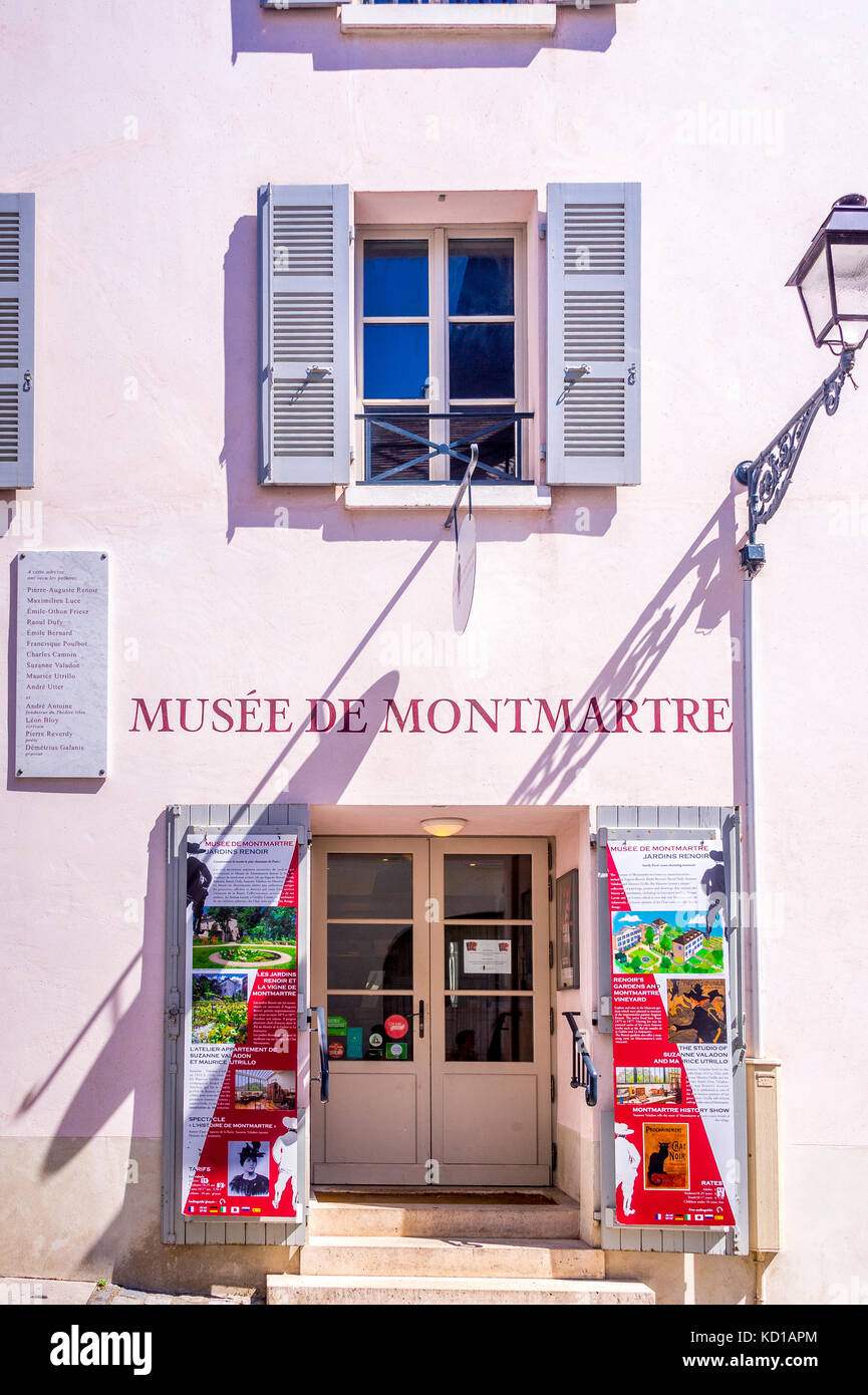 La façade extérieure du Musée de Montmartre à Paris, France Banque D'Images