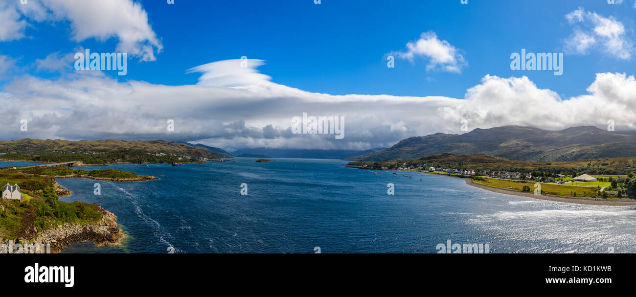 Vue depuis le pont en ciel en Ecosse, Royaume-Uni Banque D'Images