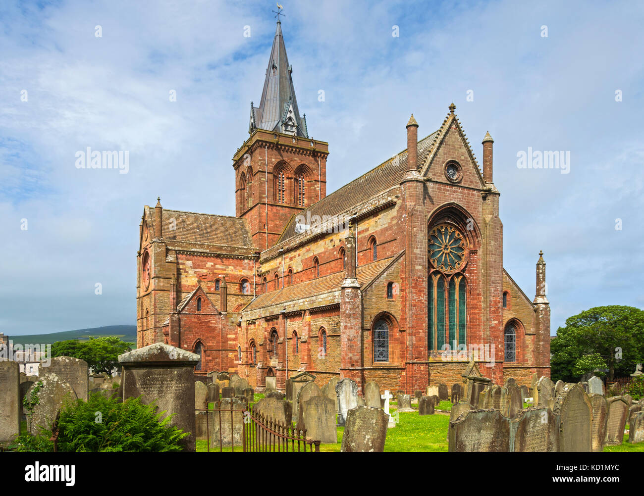 La Cathédrale Saint Magnus, Kirkwall, Orkney, Scotland, UK continentale. Banque D'Images