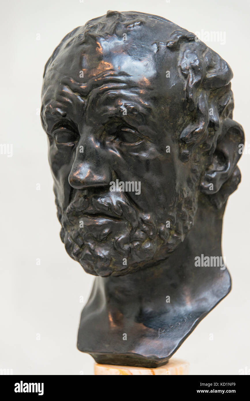 L'homme avec le nez cassé, 1864-1890, sculpture en bronze d'Auguste Rodin, Légion d'Honneur du Musée des beaux-arts, San Francisco, Californie Banque D'Images