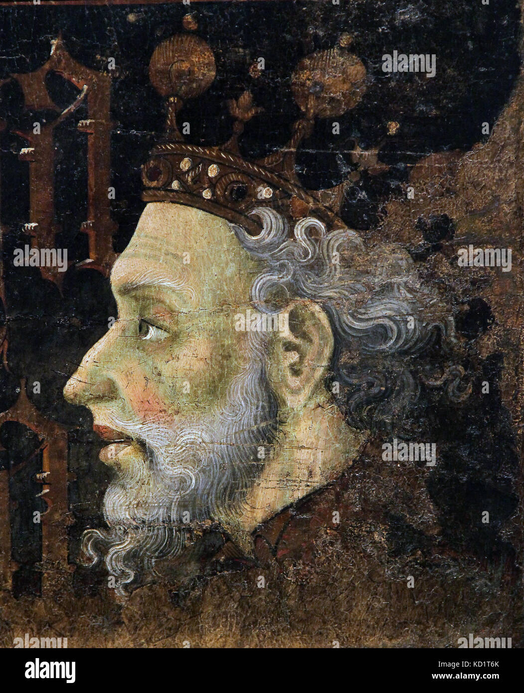 Alphonse 4e monarque d'Aragon de Goncal Peri (1380-1451) et Jaume Mateu (1402-1452) art gothique Banque D'Images