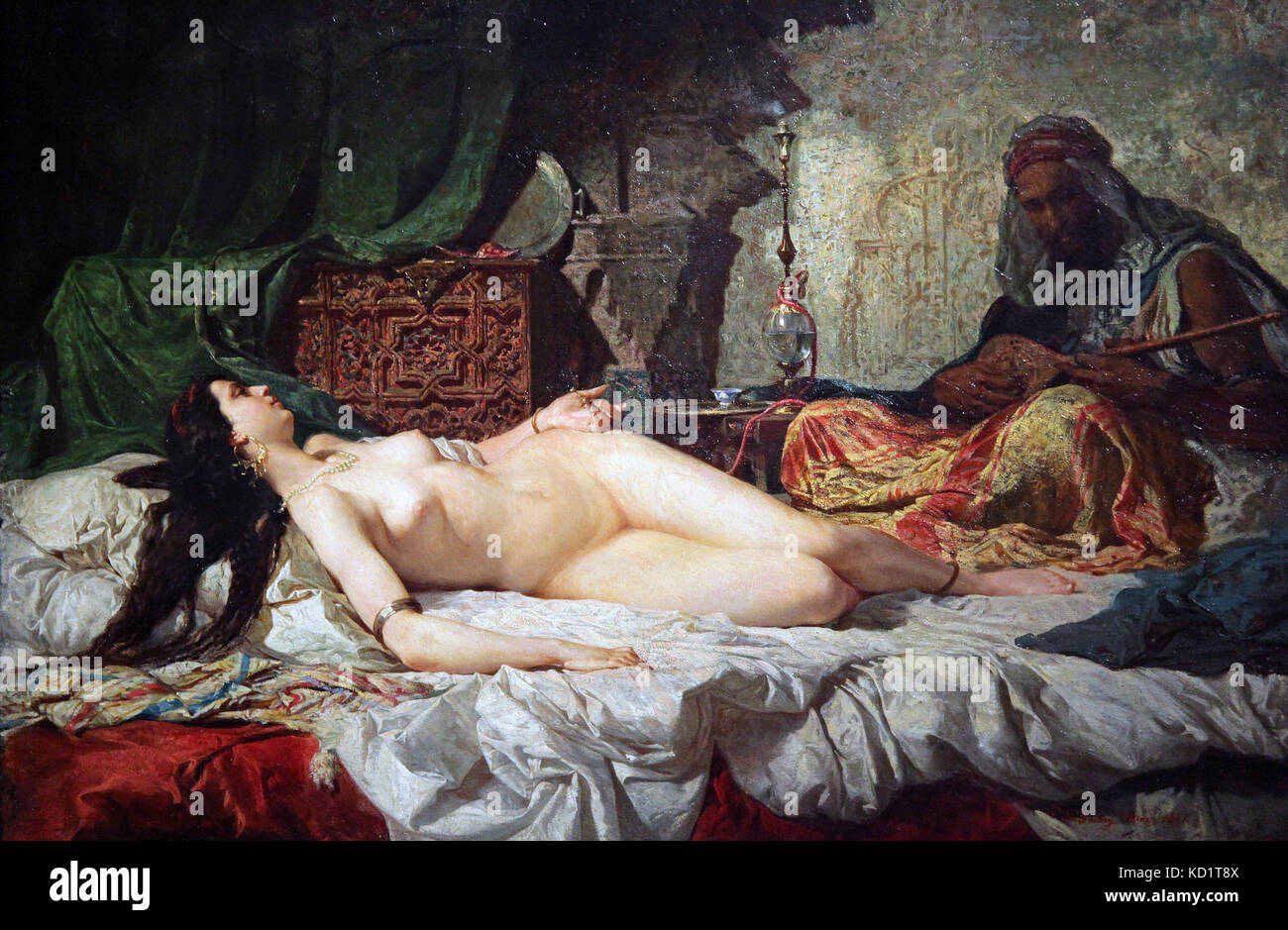 L'Odalisque 1861 par Maria Fortuny 1838-1874 Banque D'Images