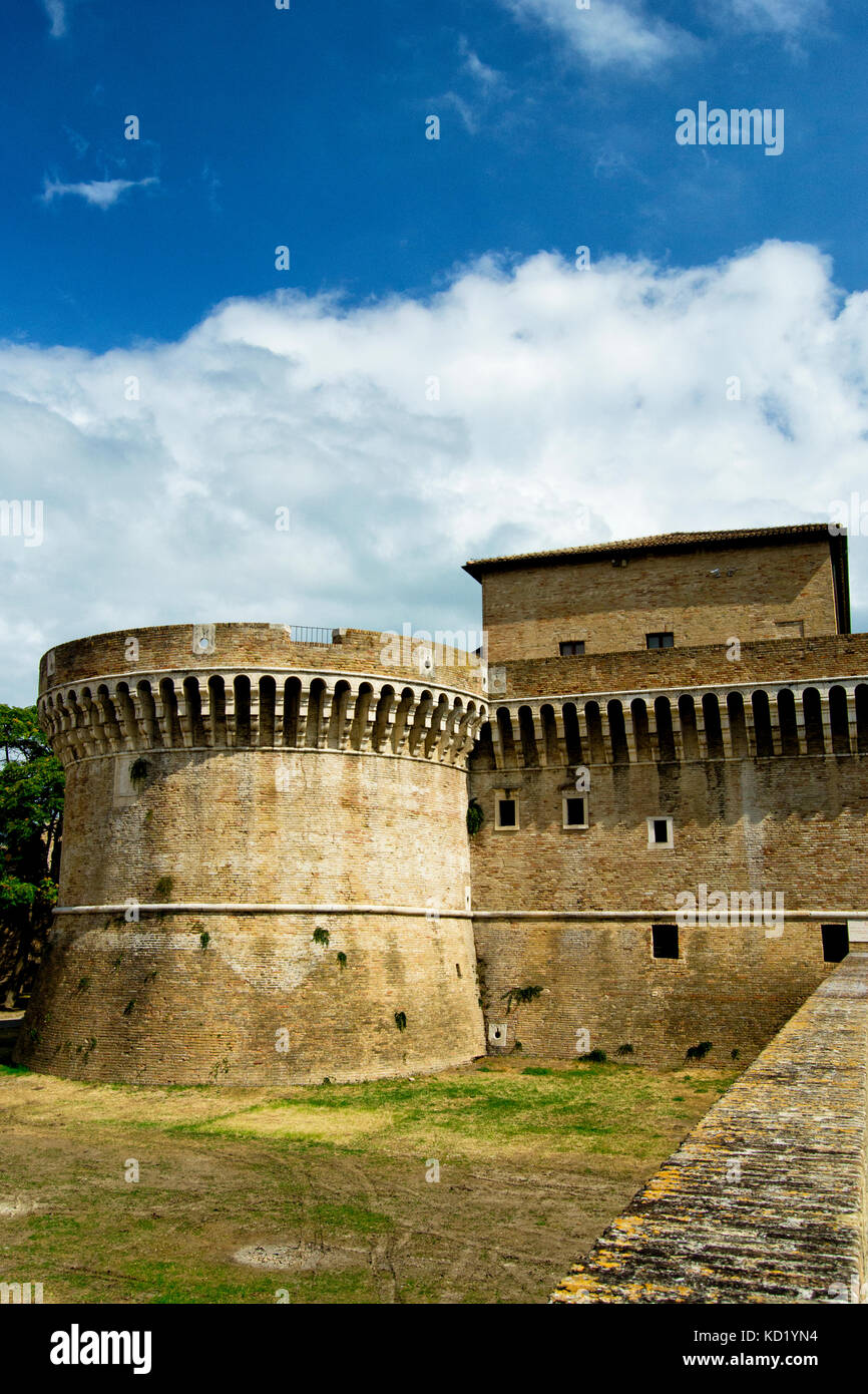 Forteresse de Rocca roveresca situé à Senigallia dans la région des marches dans la province d'Ancône. pour les voyages et concept historique Banque D'Images