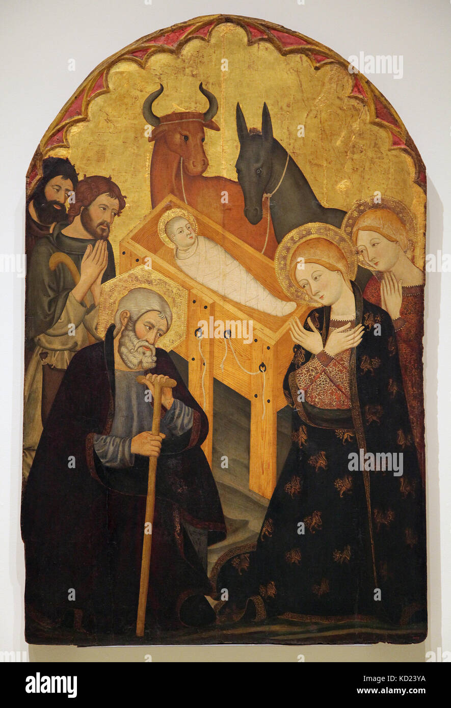 L'Adoration de l'shephards 1365-1375 Banque D'Images