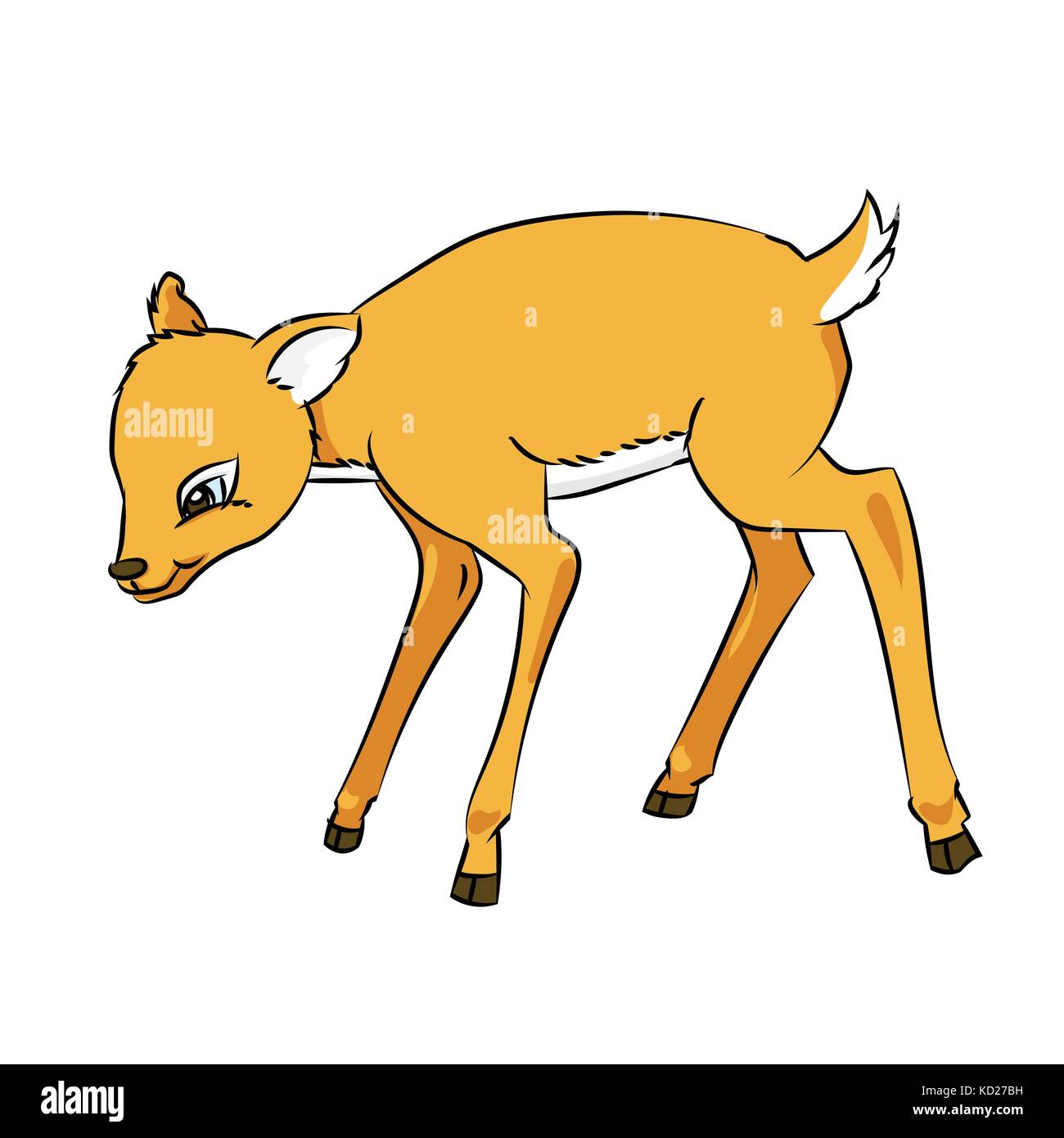 Cartoon Deer rat isolé sur fond blanc - Vector Illustration Illustration de Vecteur