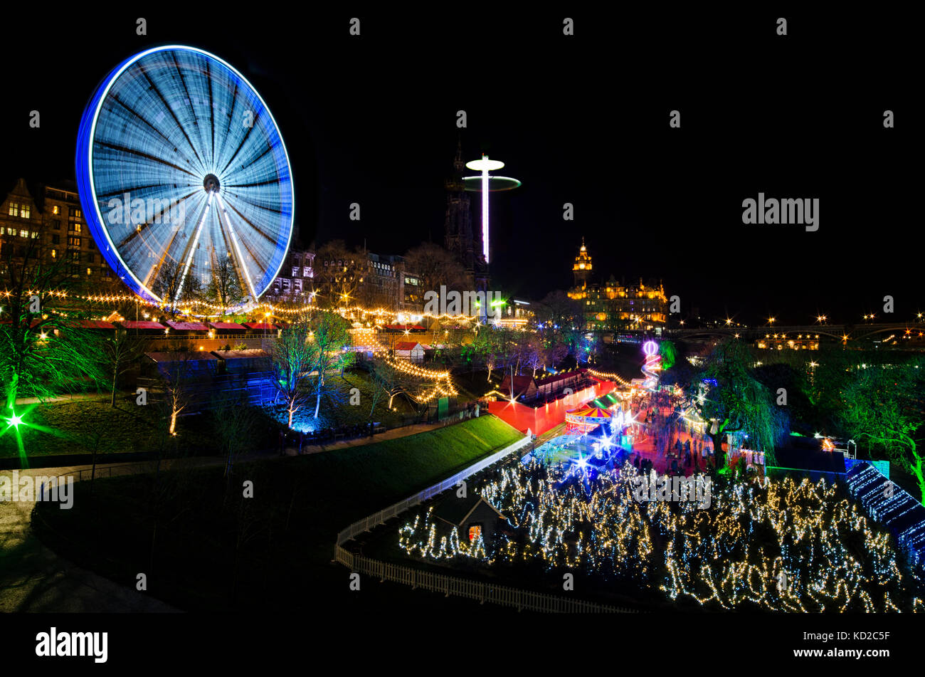 Marché de Noël d'Édimbourg Banque D'Images