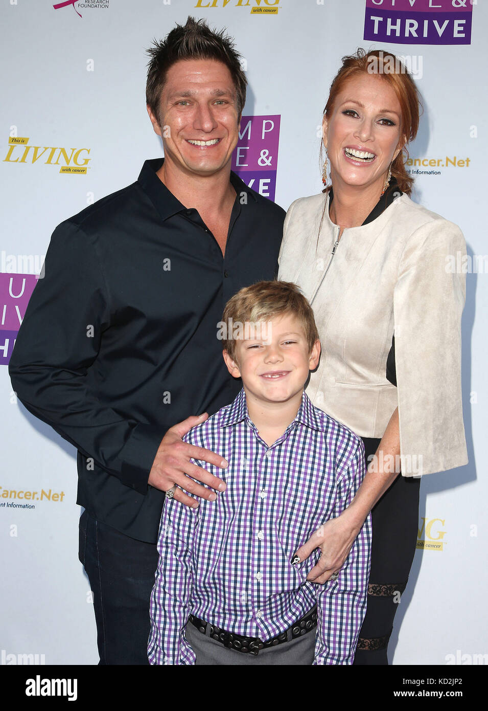 Los Angeles, États-Unis. 8 octobre 2017. 08 octobre 2017 - Los Angeles, Californie - Carl Ferro, Angie Everhart, Kayden Bobby Everhart. Jive Jive et Thrive Event. Crédit photo : F. Sadou/AdMedia crédit : F. Sadou/AdMedia/ZUMA Wire/Alamy Live News Banque D'Images