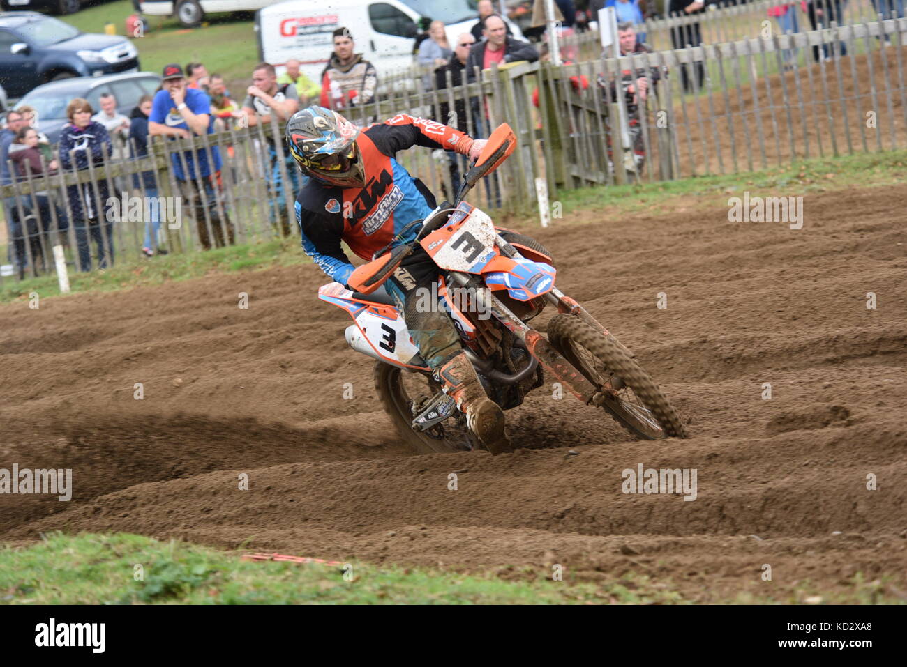 Ronde finale championnats de motocross de l'Est Banque D'Images