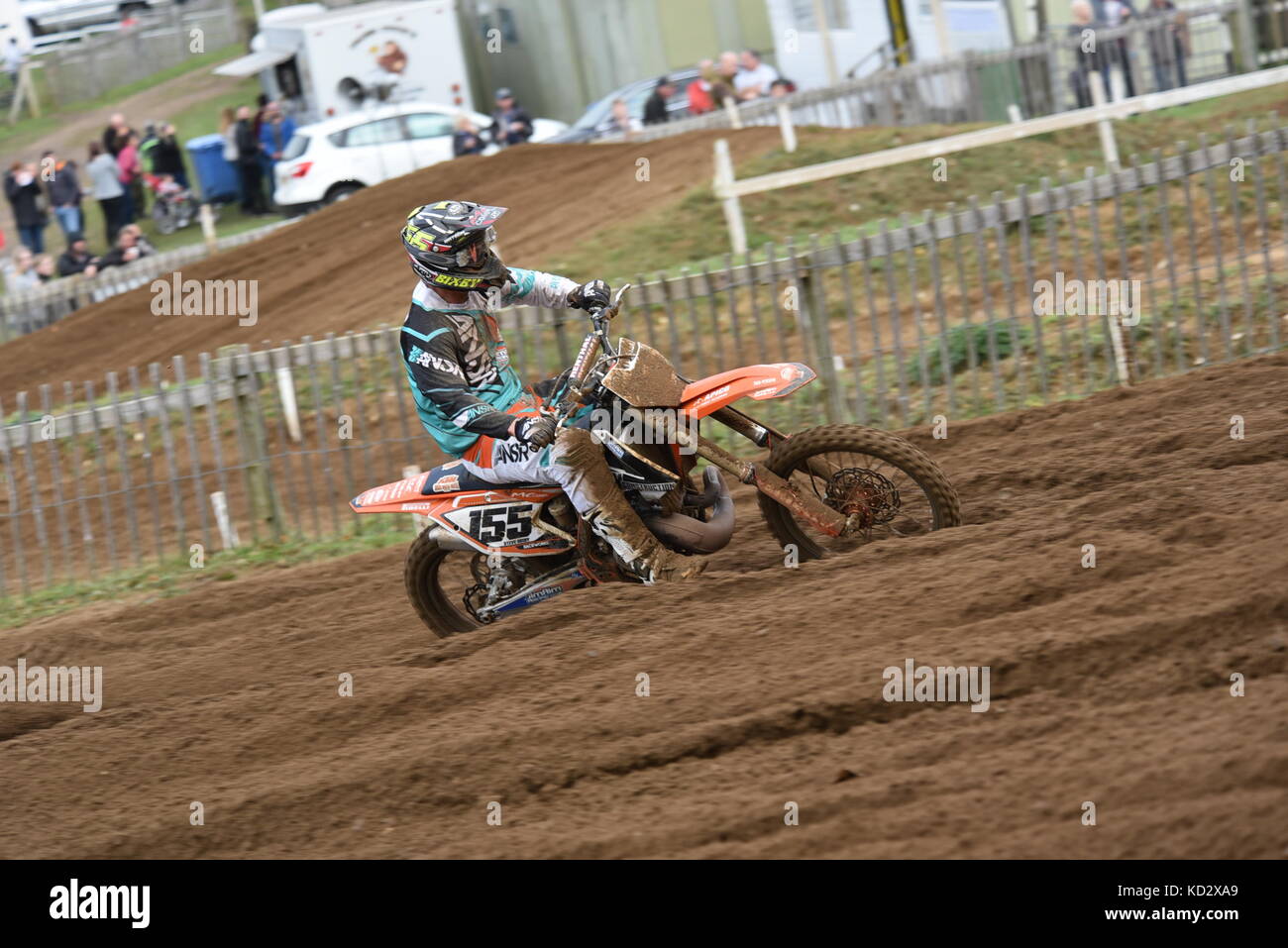 Ronde finale championnats de motocross de l'Est Banque D'Images
