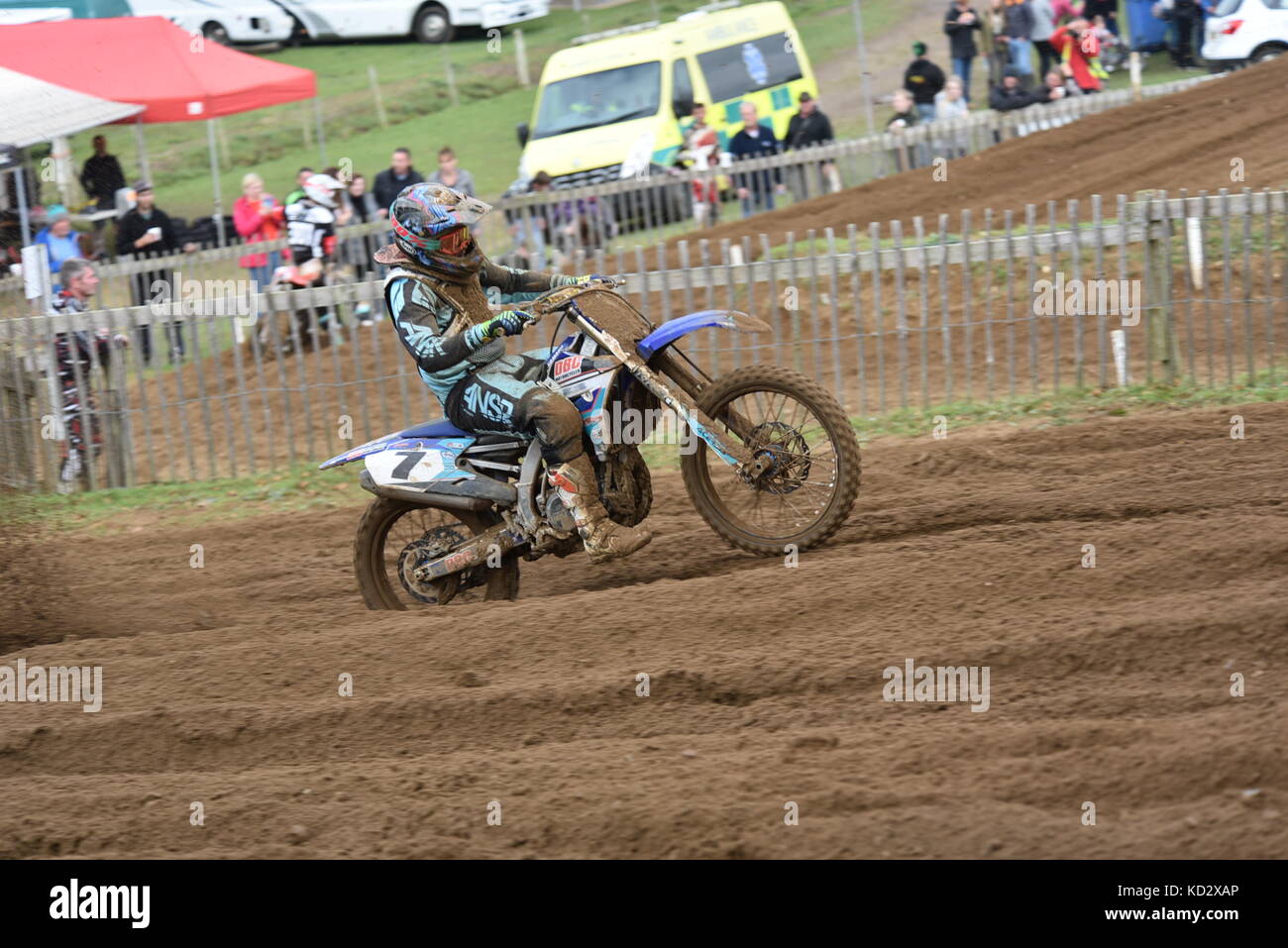 Ronde finale championnats de motocross de l'Est Banque D'Images