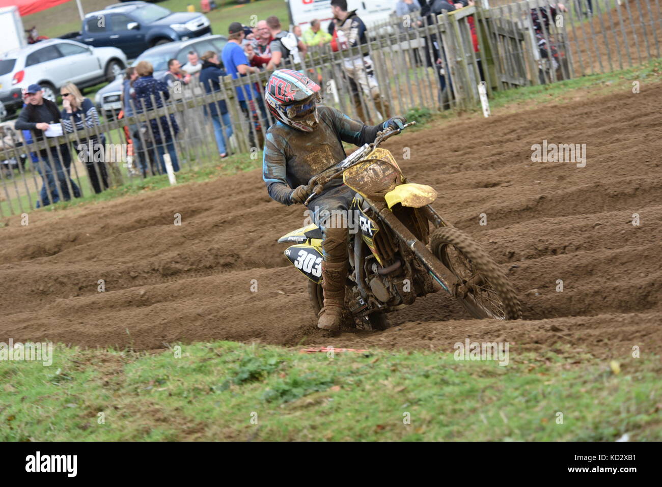 Ronde finale championnats de motocross de l'Est Banque D'Images