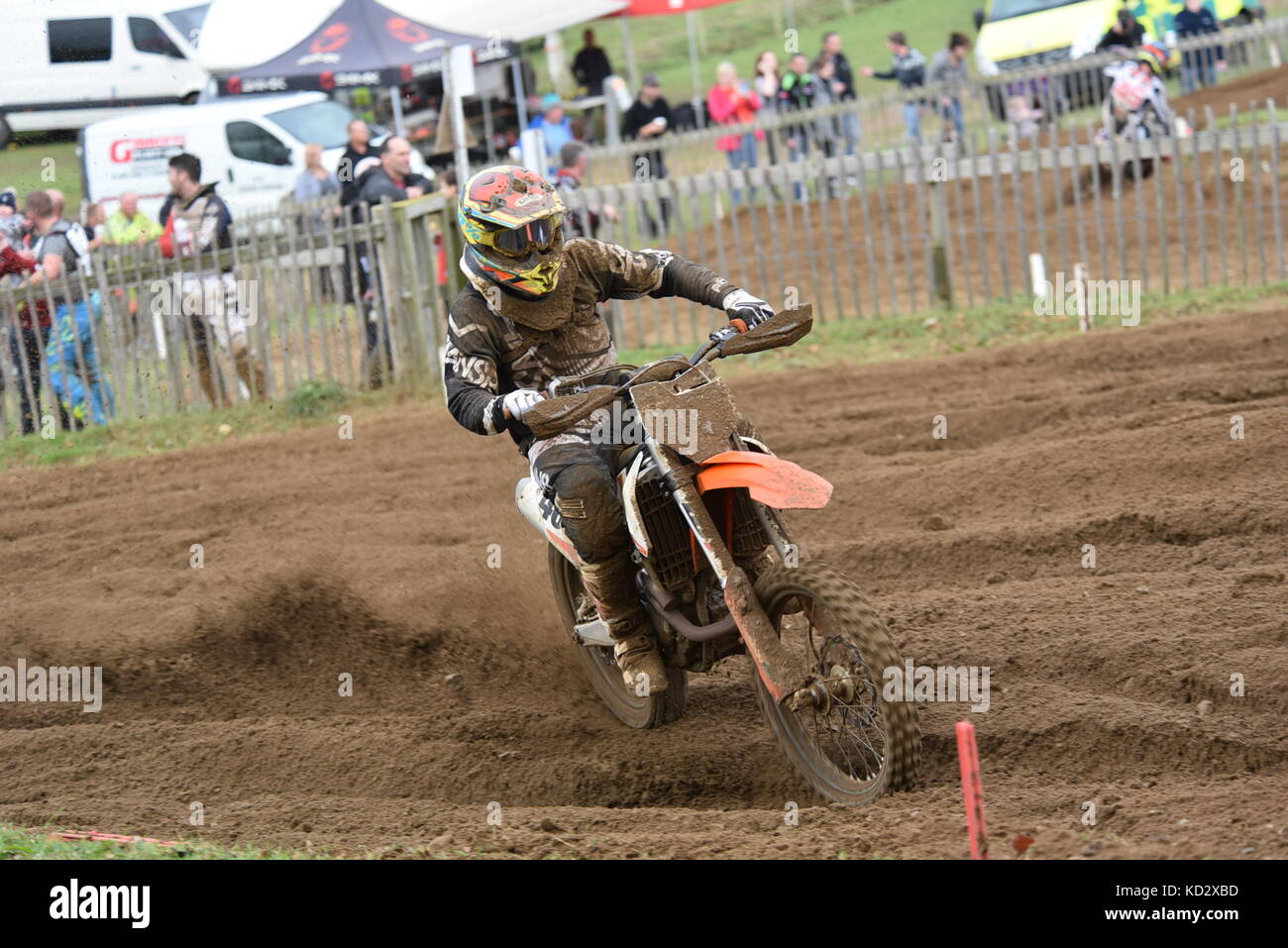 Ronde finale championnats de motocross de l'Est Banque D'Images