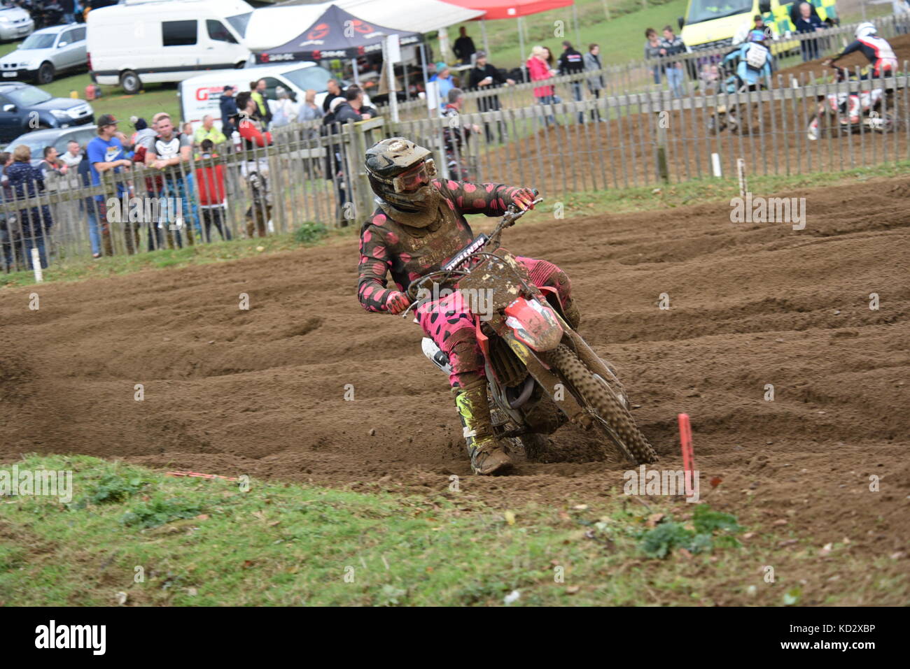 Ronde finale championnats de motocross de l'Est Banque D'Images