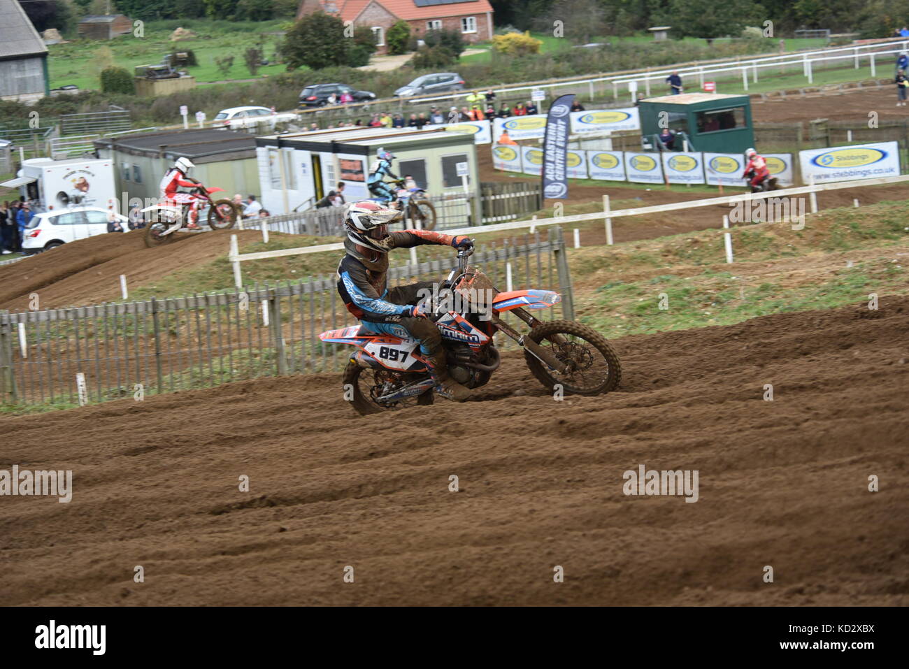 Ronde finale championnats de motocross de l'Est Banque D'Images