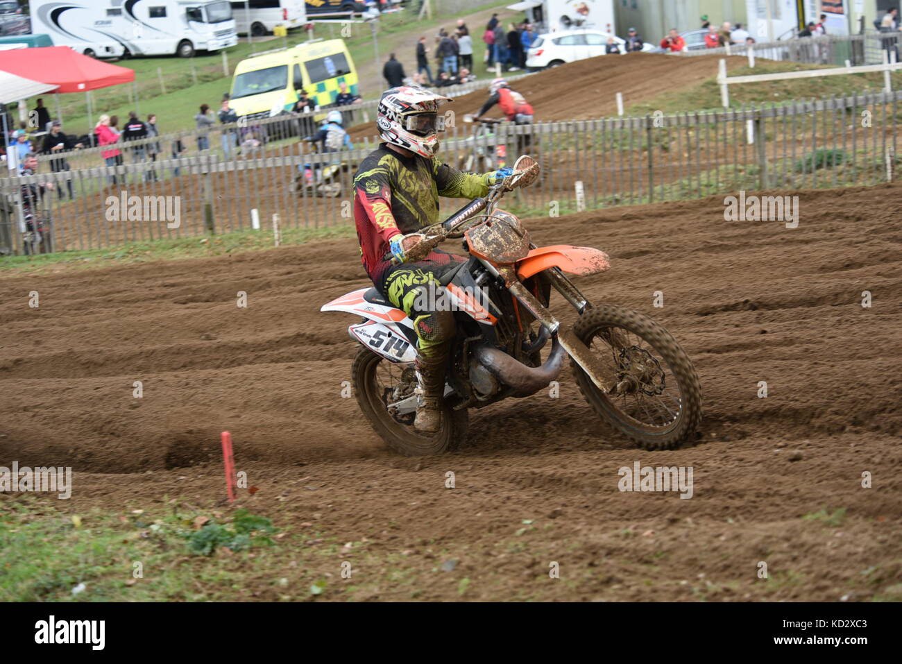 Ronde finale championnats de motocross de l'Est Banque D'Images