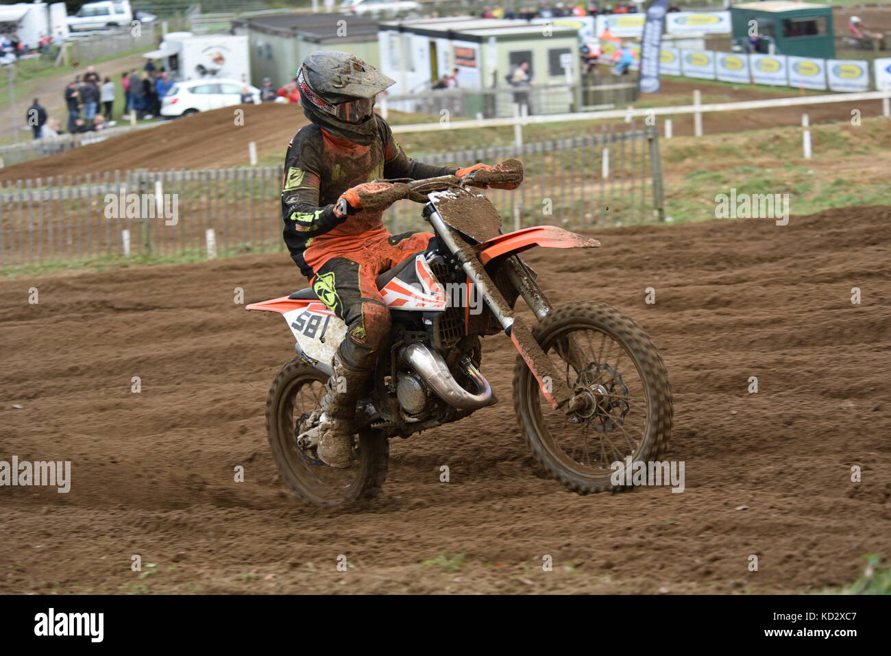 Ronde finale championnats de motocross de l'Est Banque D'Images
