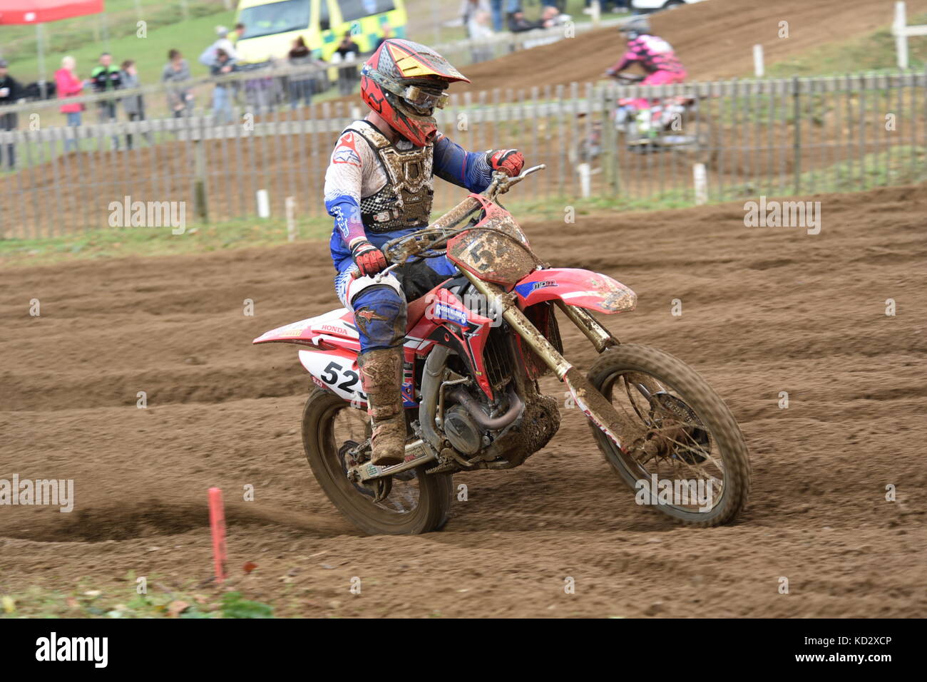 Ronde finale championnats de motocross de l'Est Banque D'Images