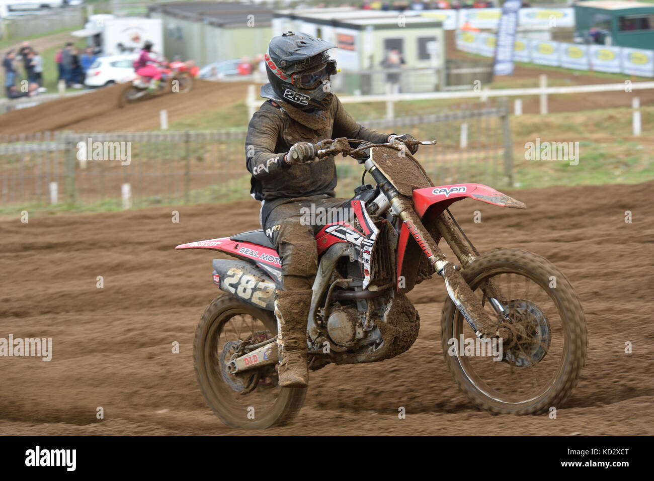 Ronde finale championnats de motocross de l'Est Banque D'Images
