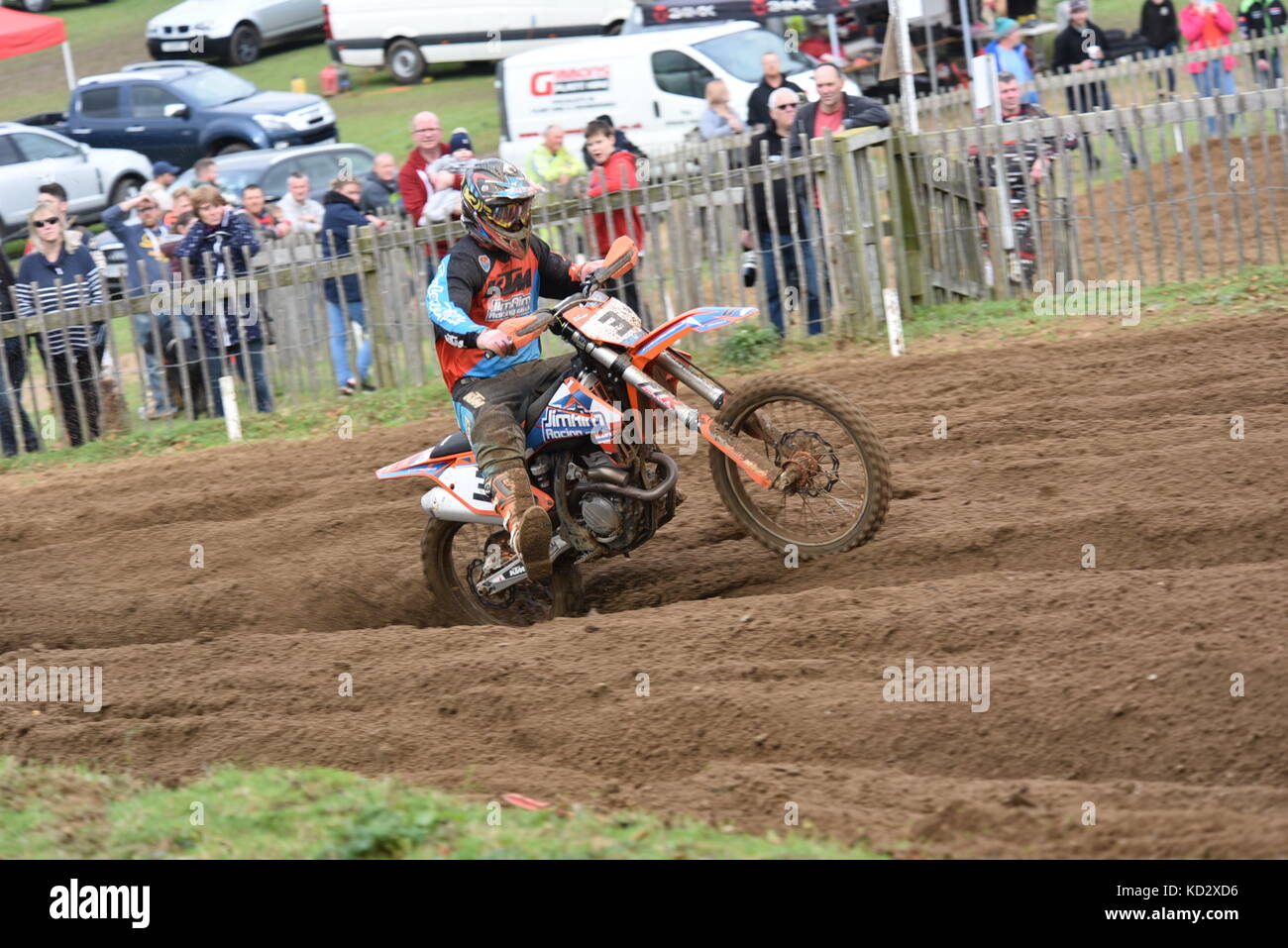 Ronde finale championnats de motocross de l'Est Banque D'Images