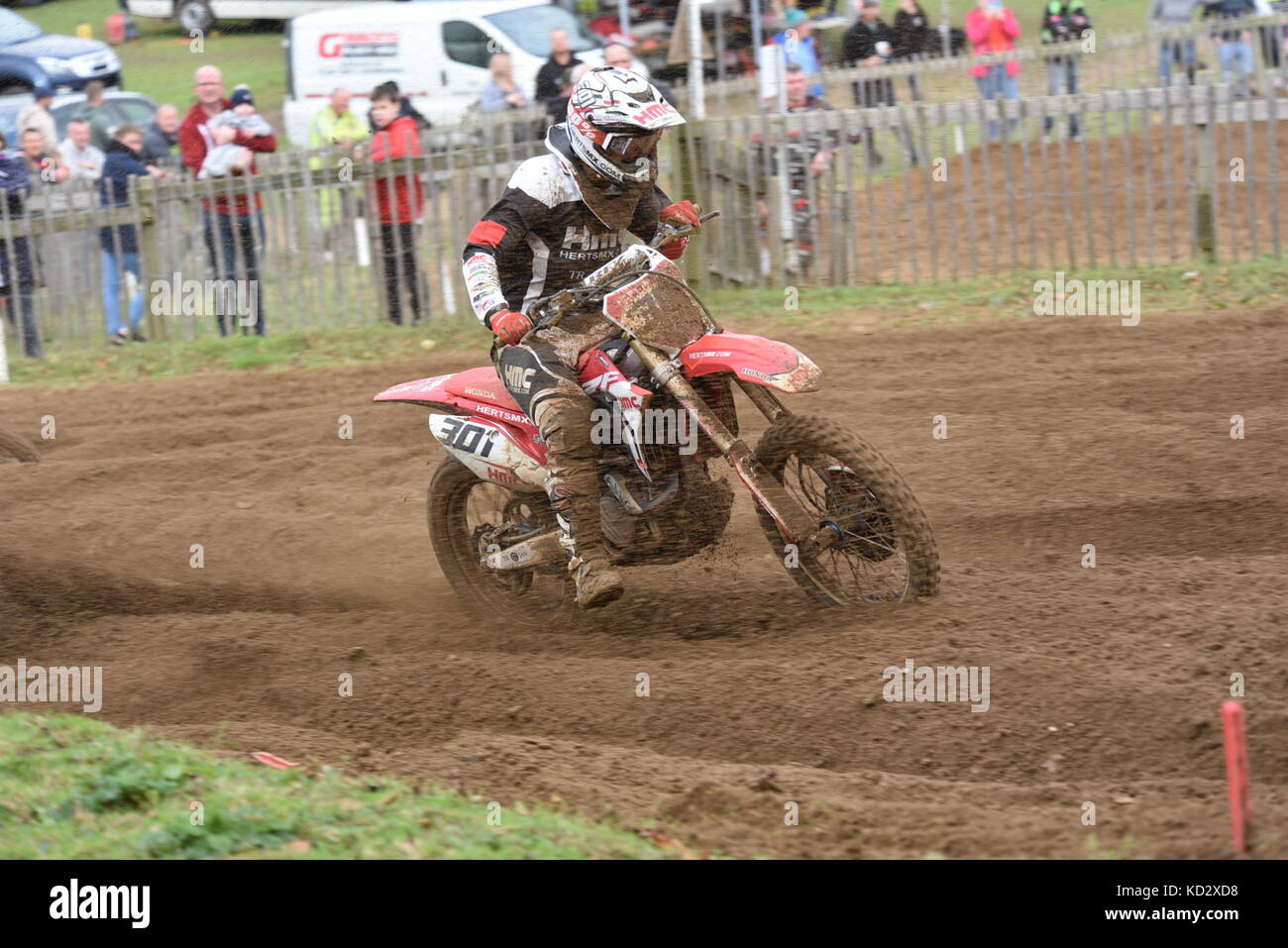 Ronde finale championnats de motocross de l'Est Banque D'Images