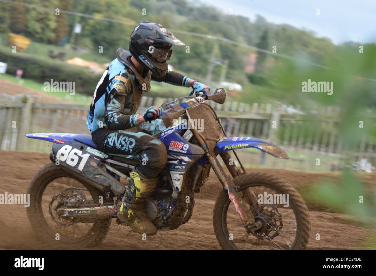 Ronde finale championnats de motocross de l'Est Banque D'Images