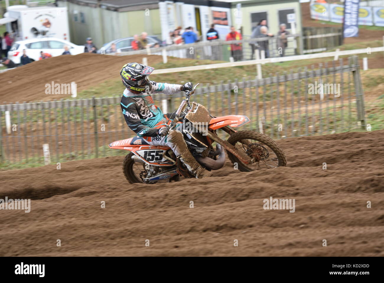 Ronde finale championnats de motocross de l'Est Banque D'Images