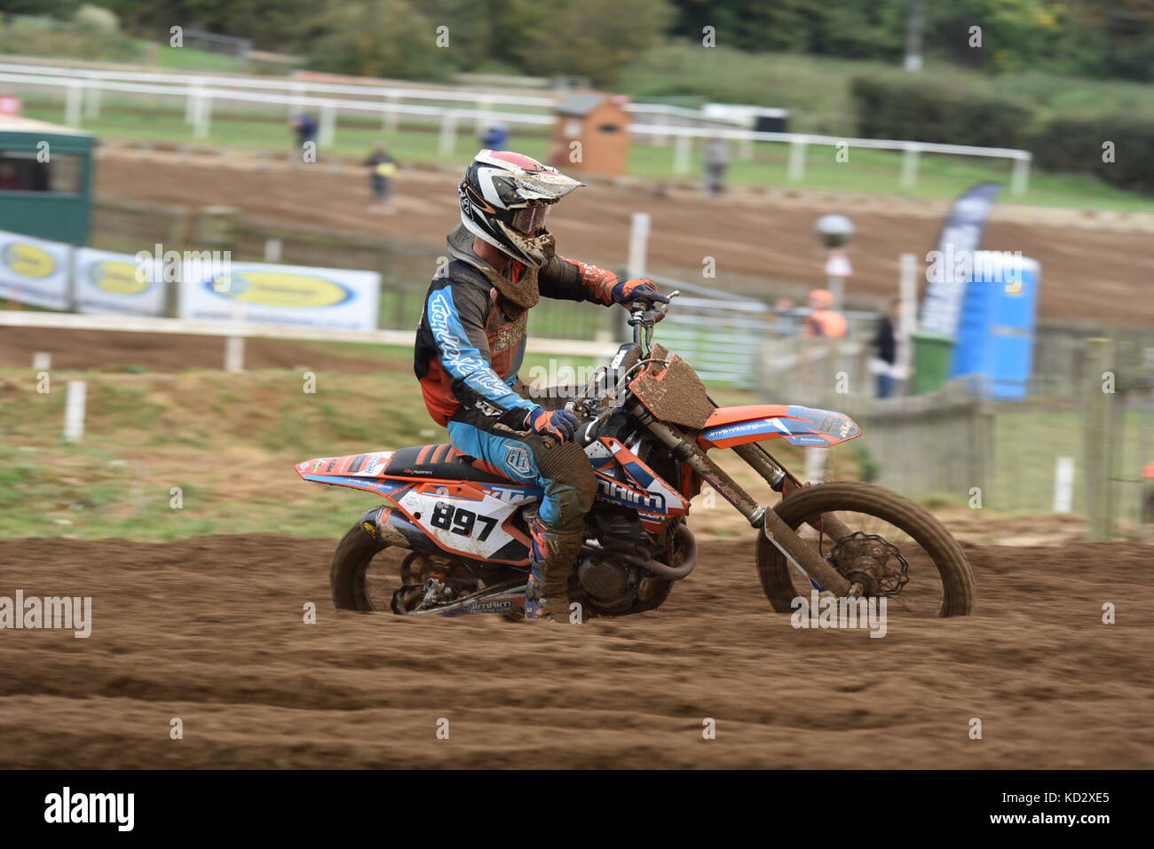 Ronde finale championnats de motocross de l'Est Banque D'Images