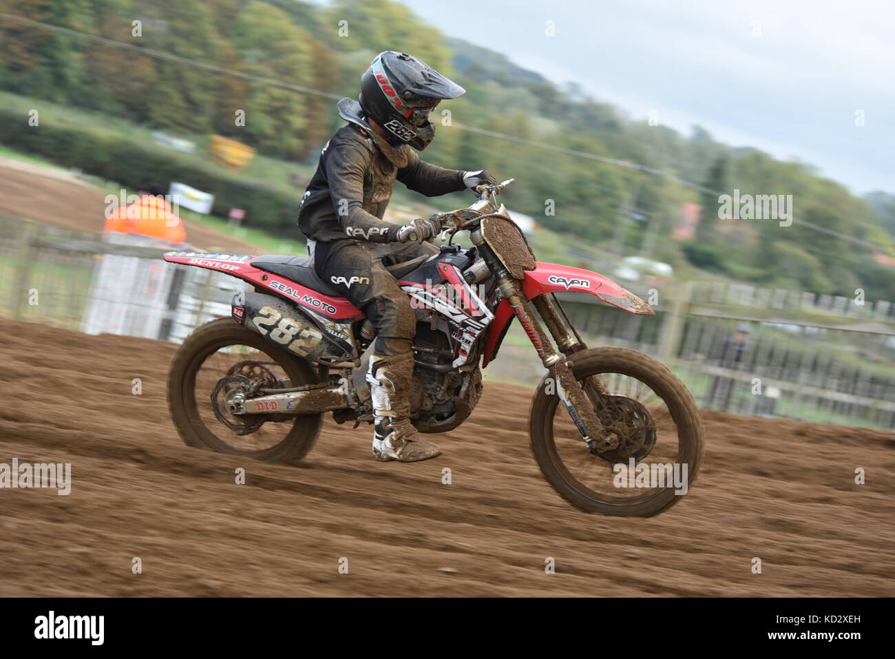 Ronde finale championnats de motocross de l'Est Banque D'Images