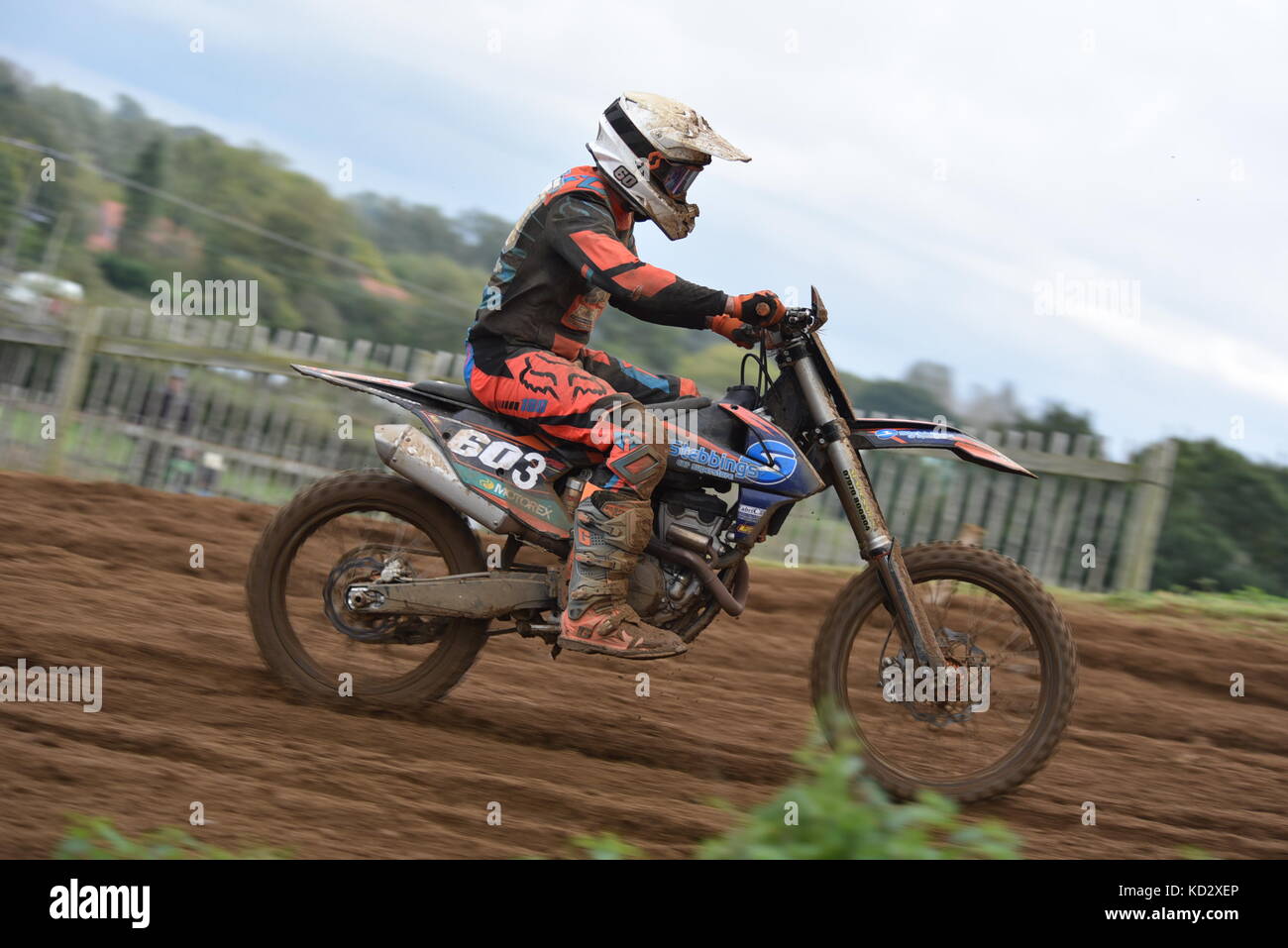 Ronde finale championnats de motocross de l'Est Banque D'Images