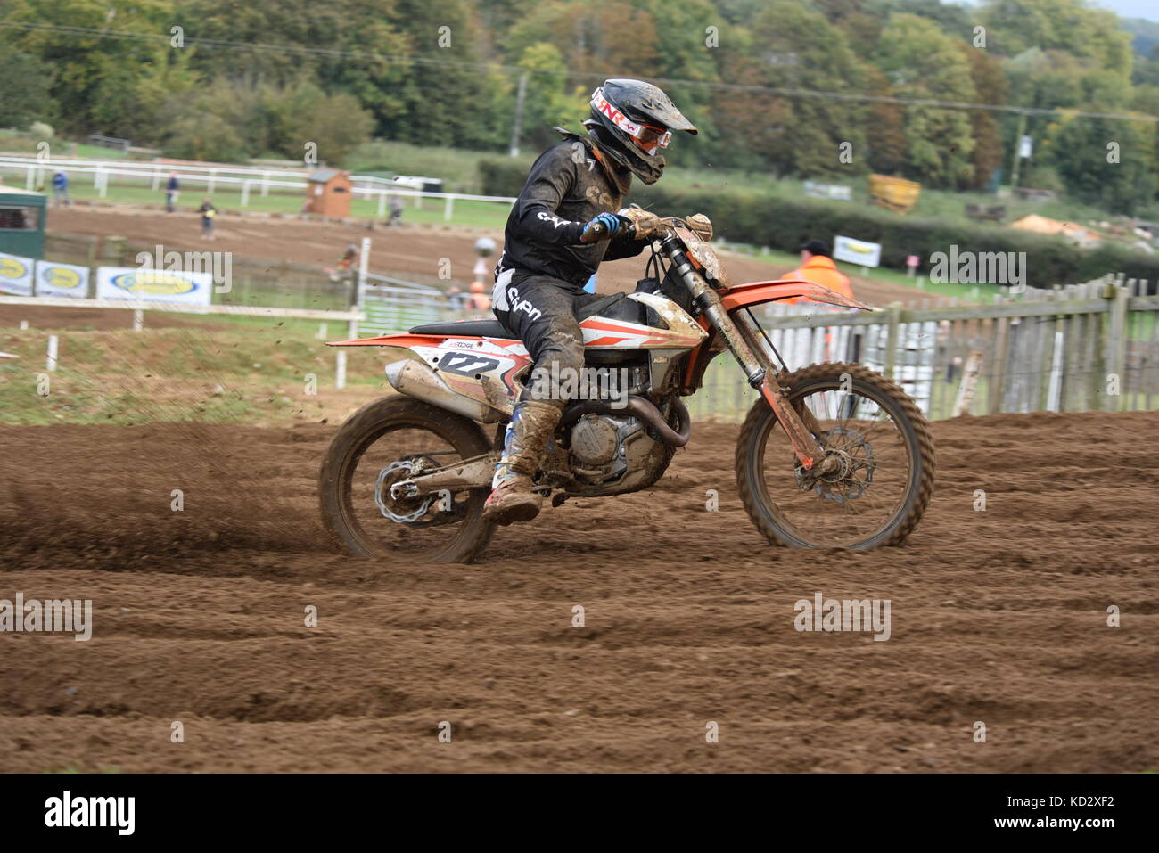 Ronde finale championnats de motocross de l'Est Banque D'Images