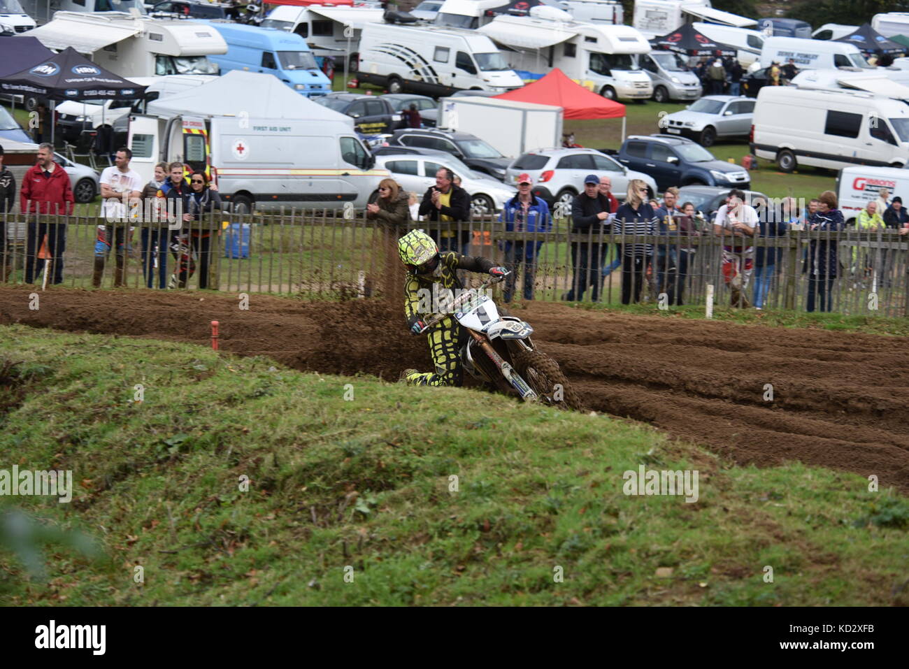 Ronde finale championnats de motocross de l'Est Banque D'Images