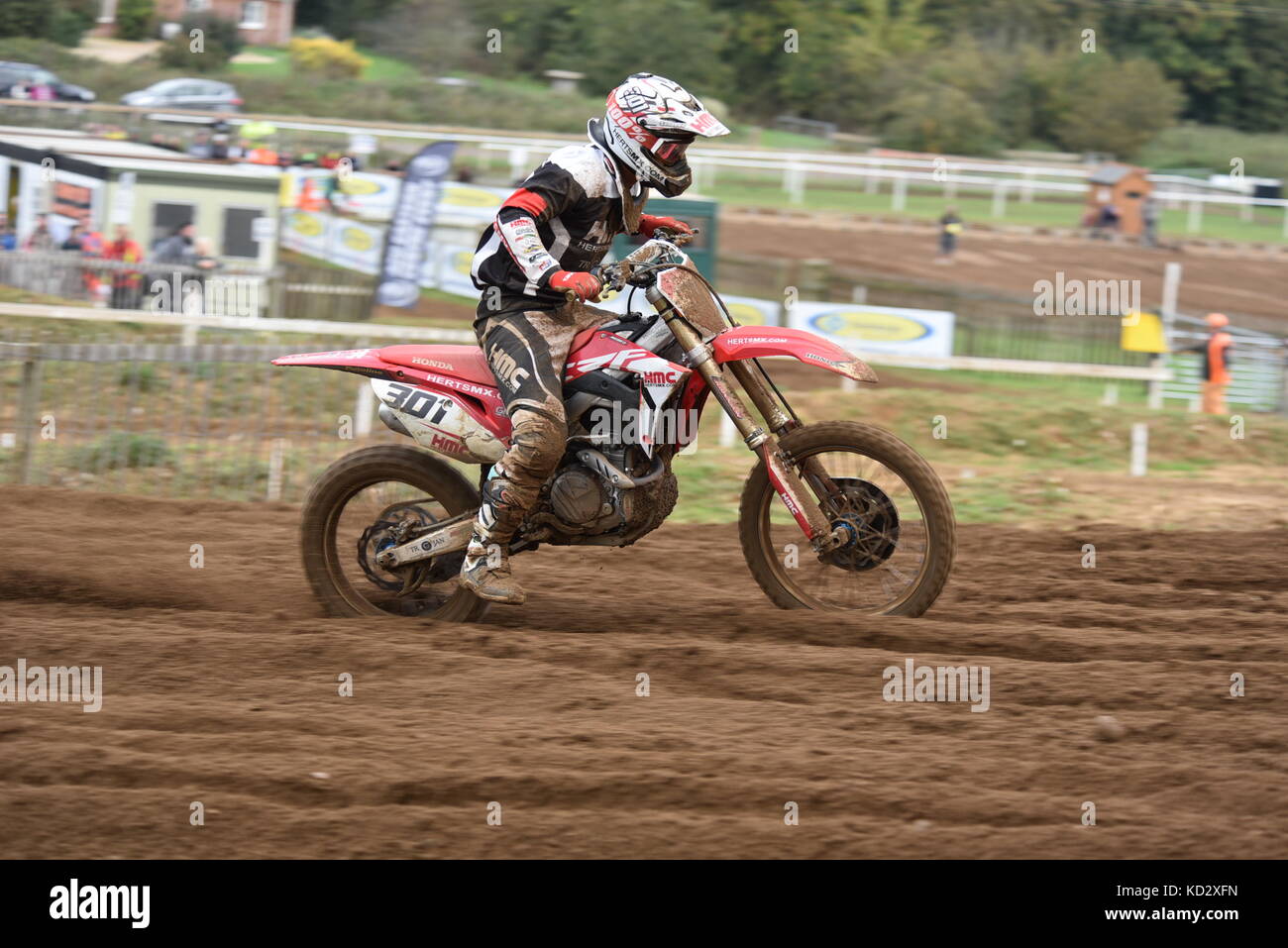 Ronde finale championnats de motocross de l'Est Banque D'Images
