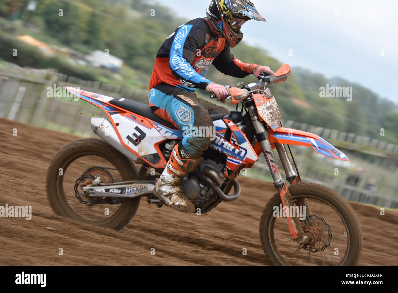 Ronde finale championnats de motocross de l'Est Banque D'Images