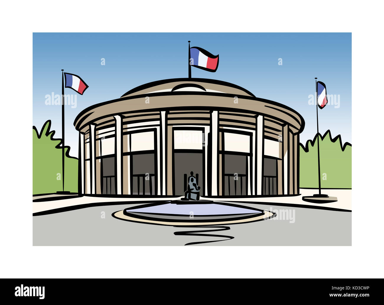 Illustration du Conseil économique, social et environnemental de France Banque D'Images