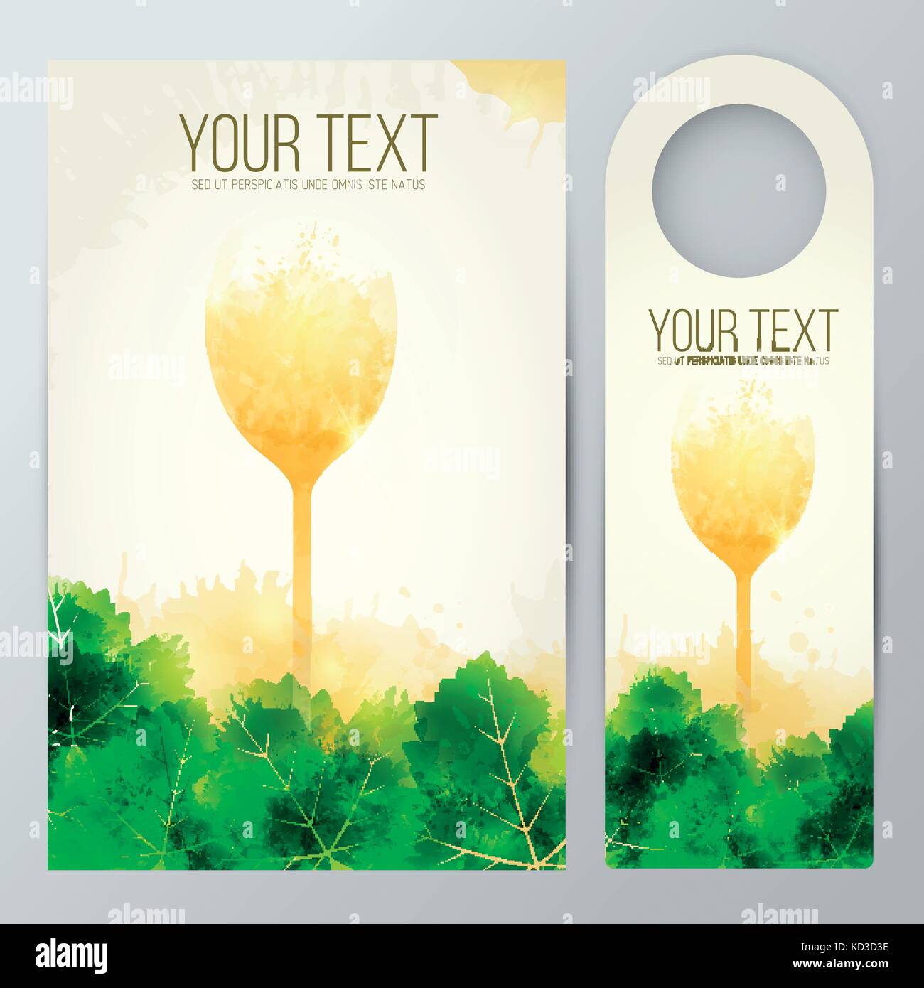 Arrière-plan modèle de feuilles de vigne et de vin taches. vecteur. Illustration verre de vin. Design expressif background. vector Illustration de Vecteur