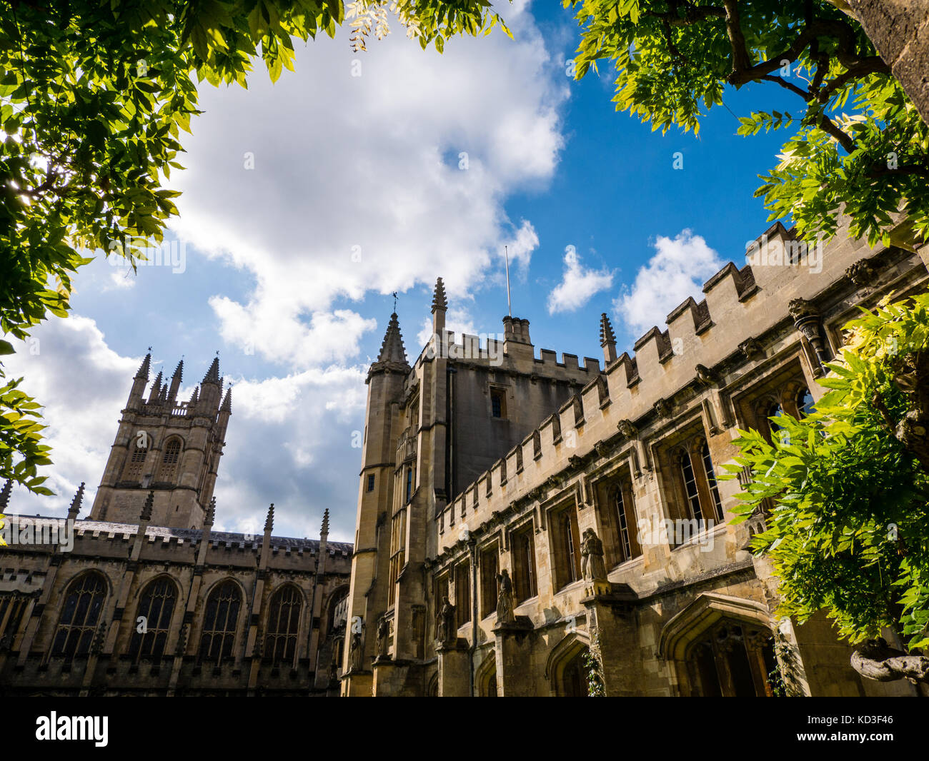 Cloître quad, Magdalen College, Université d'Oxford, Oxford, Oxfordshire, Angleterre Banque D'Images Cloître quad, Magdalen College, Université d'Oxford, Oxford, Oxfordshire, Angleterre Banque D'Images