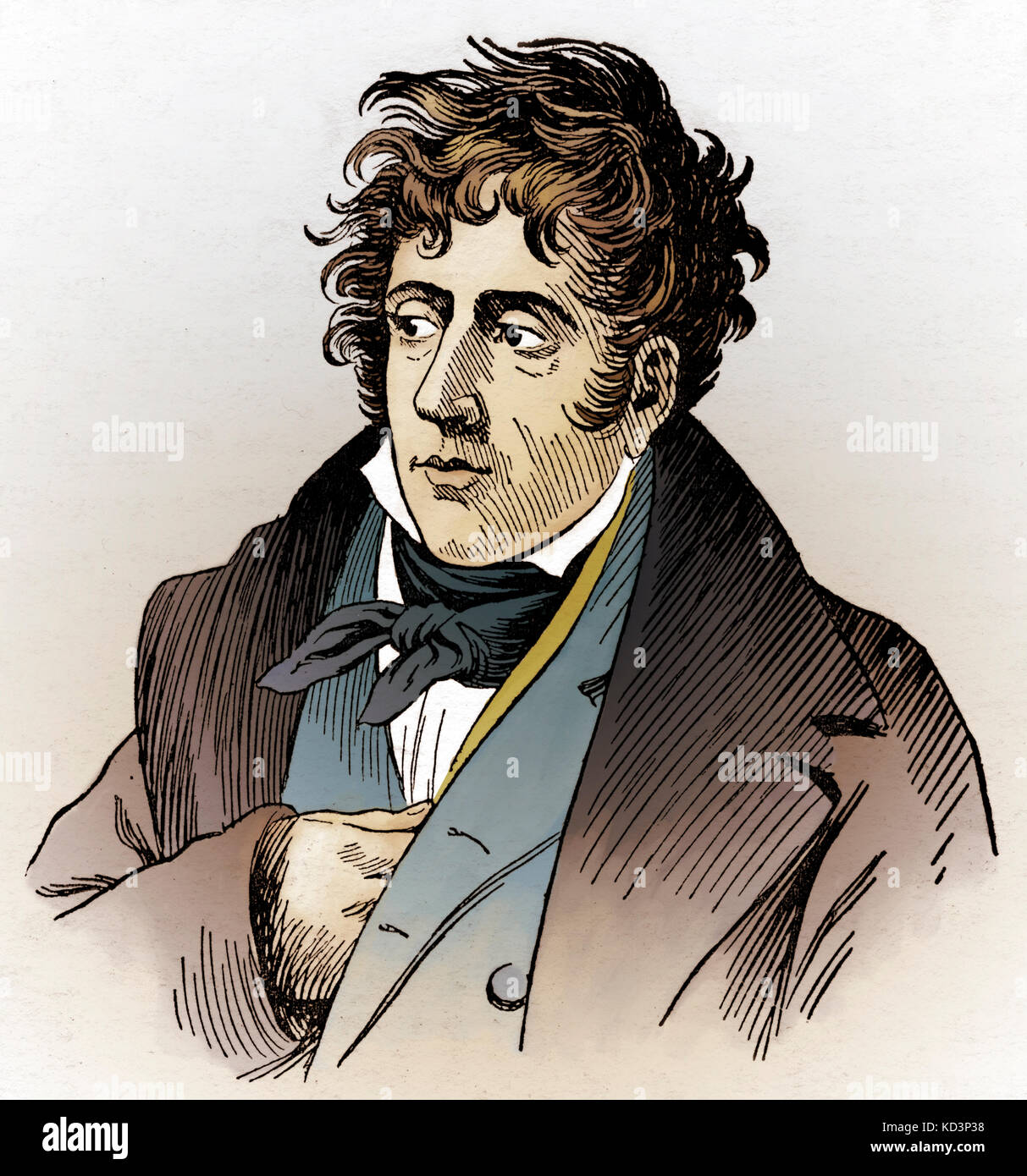 François René, Vicomte de Chateaubriand (4 septembre 1768 - 4 juillet 1848), écrivain, homme politique et diplomate Banque D'Images