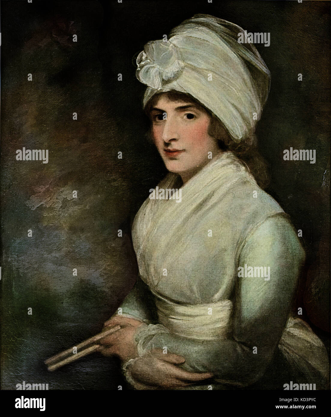 Sarah Siddons (née Kemble) après la peinture de Gilbert Stuart , 1787. Portrait de l'actrice anglaise, 1755 - 1831. Célèbre pour jouer à Lady Macbeth. Banque D'Images