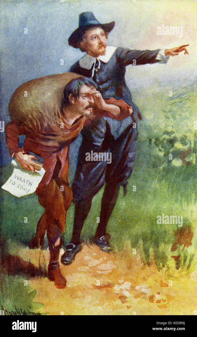 ' le progrès du Pilgrim de ce monde à celui qui doit venir sous la similitude d'un rêve ' par John Bunyan. Illustration de Harold Copping. Légende : « vous voyez la lumière brillante de yonder ? » Banque D'Images