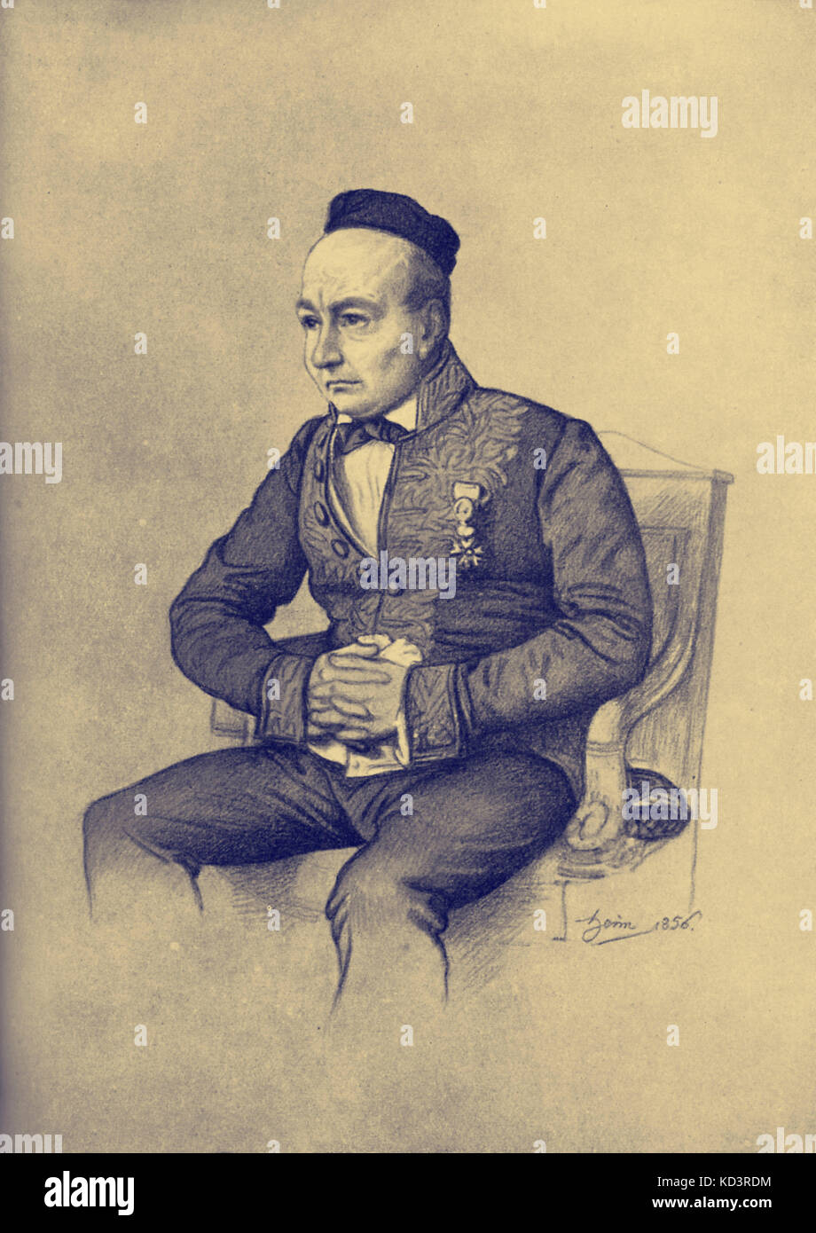 Sainte-Beuve Charles Augustin Sainte-Beuve. Critique littéraire français, 23 décembre 1804 - 13 octobre, 1869 Banque D'Images