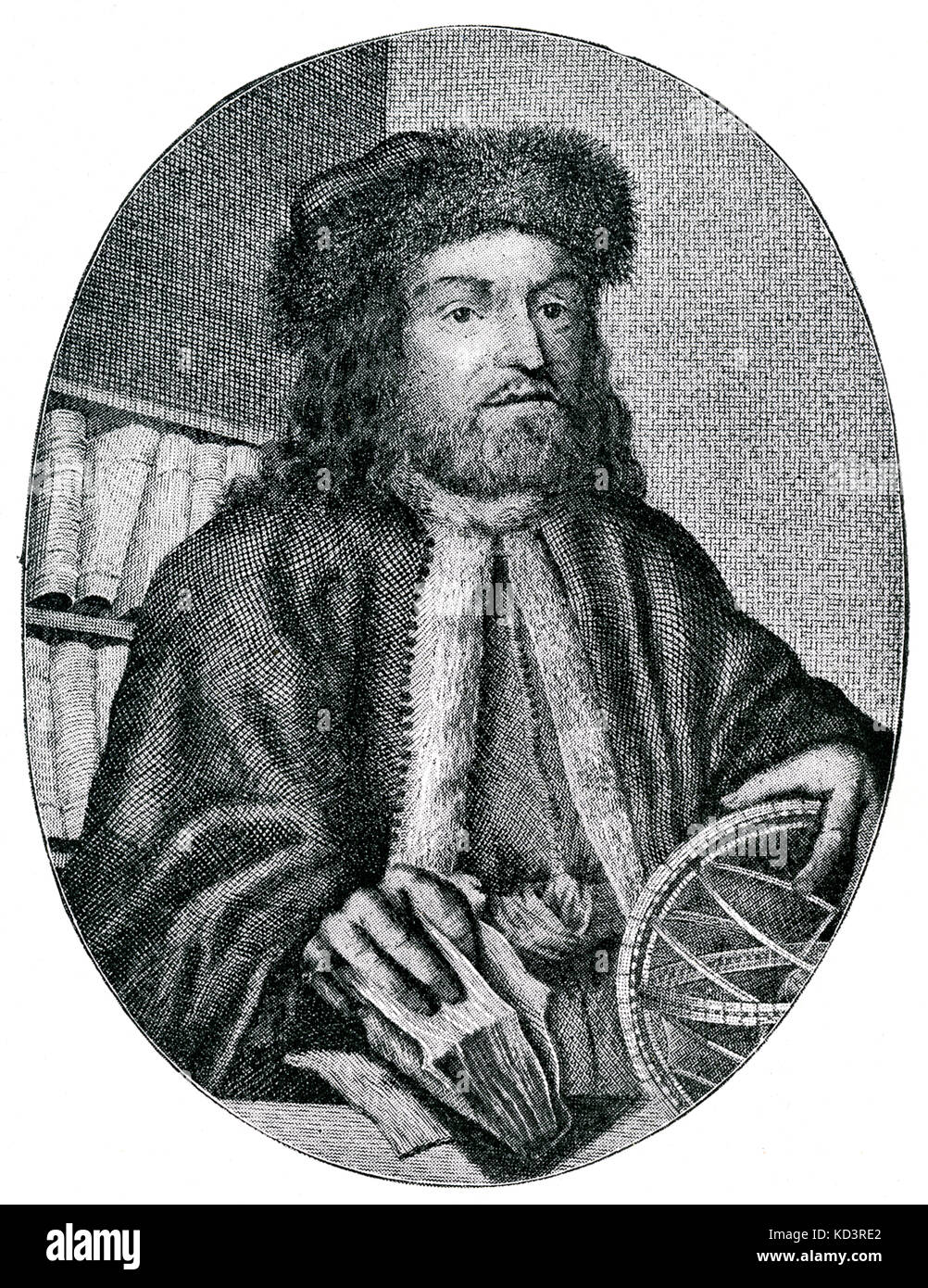 Tobias Cohn / Tobias Kohn / Toviyyah ben Moshe ha-Kohen/ Tuvia Harofeh / Tobiasz Kohn / Toviyah Kats : médecin polonais -1652-1729. Illustration de la page de titre de son 'ma'aseh Tobiyyah' 1707. Banque D'Images