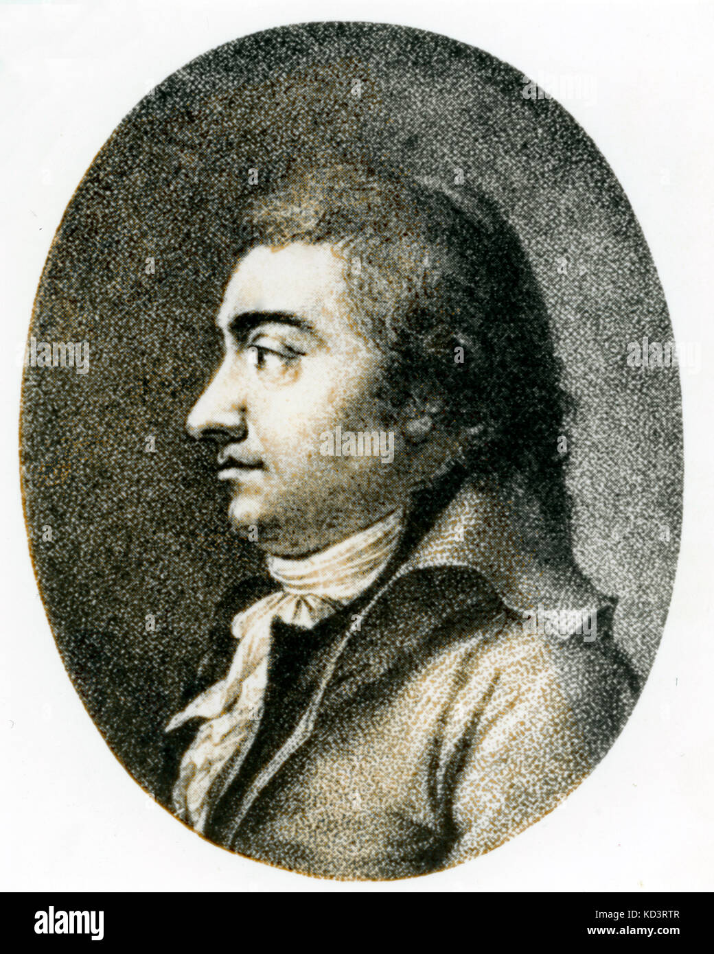 ZUMSTEEG, Johann Rudolf - portrait par C.F.Stuelzel 1799. Admiré par le jeune Schubert. Compositeur allemand, 1760-1802 Banque D'Images