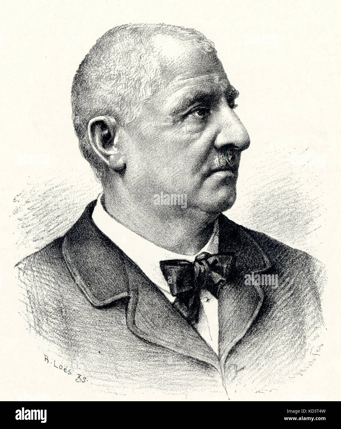 BRUCKNER, A - par Loer compositeur autrichien et organiste, 1824-1896 Banque D'Images