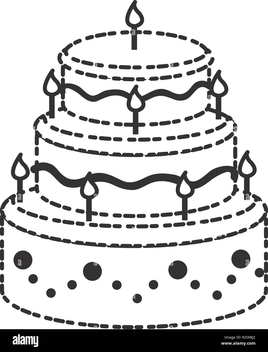 Icone Gateau D Anniversaire Image Vectorielle Stock Alamy